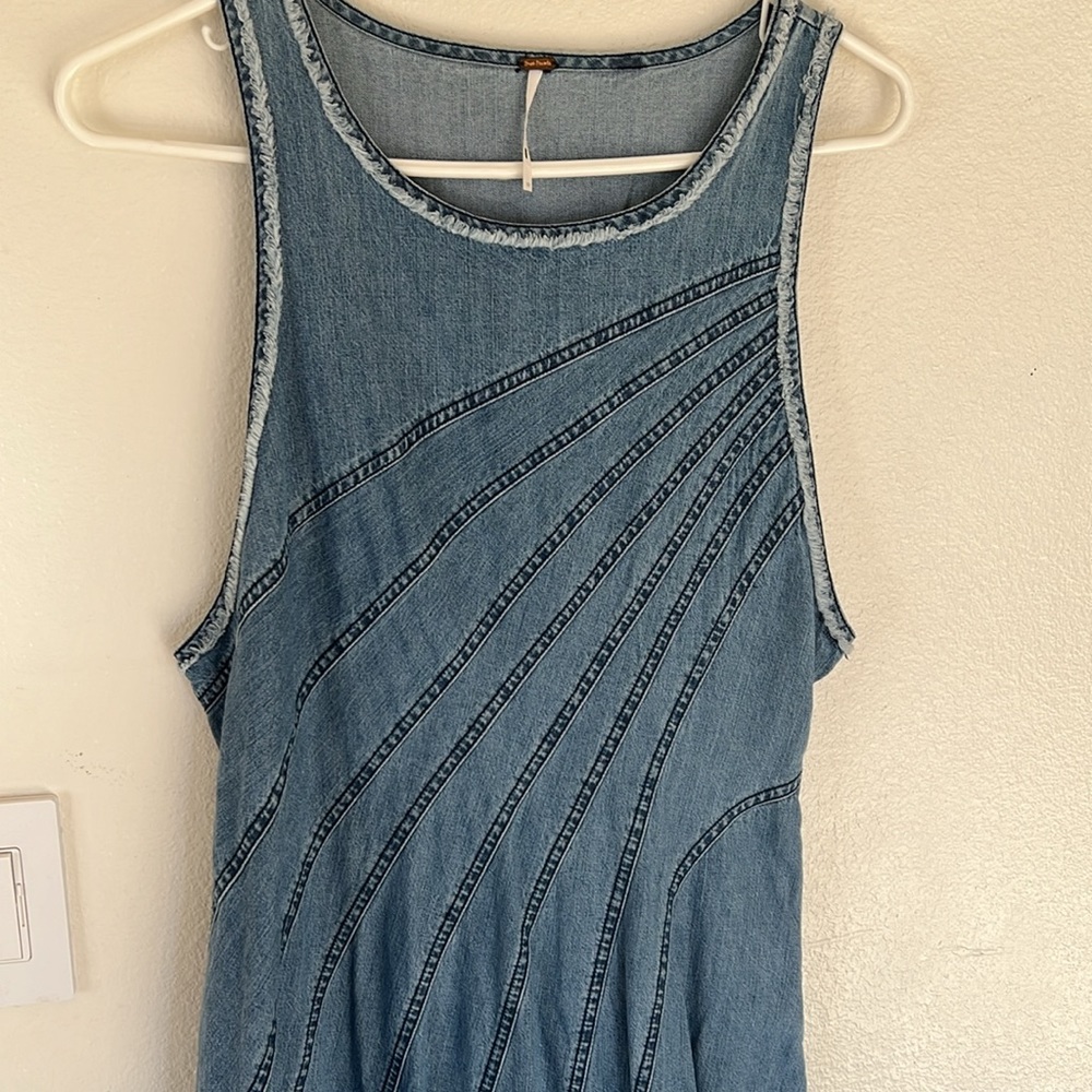 NWOT Free People Blue Jean Baby Maxi Dress - Picture 5 of 10
